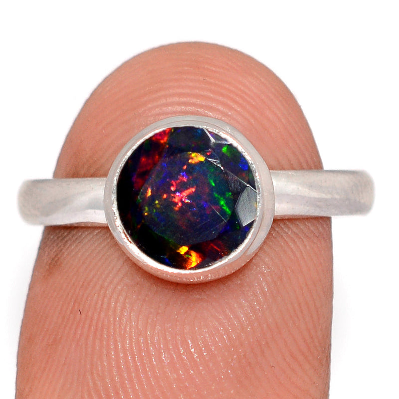 Chalama Black Opal Faceted Ring - CBFR446