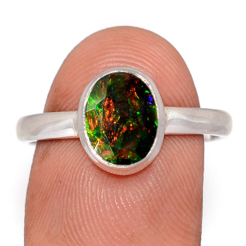 Chalama Black Opal Faceted Ring - CBFR447