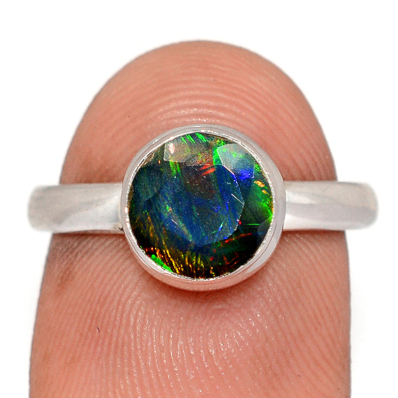 Chalama Black Opal Faceted Ring - CBFR448