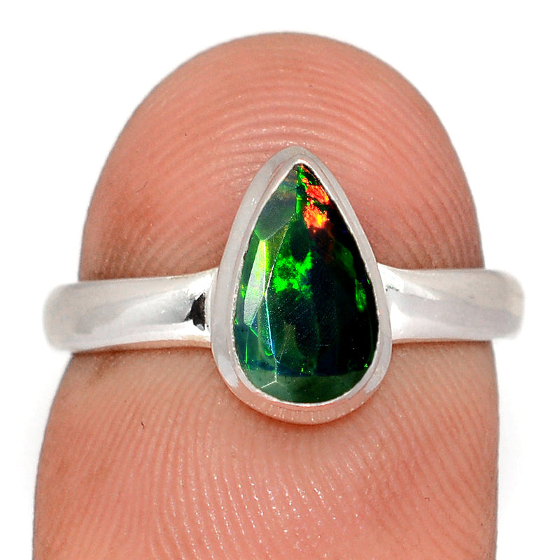 Chalama Black Opal Faceted Ring - CBFR450