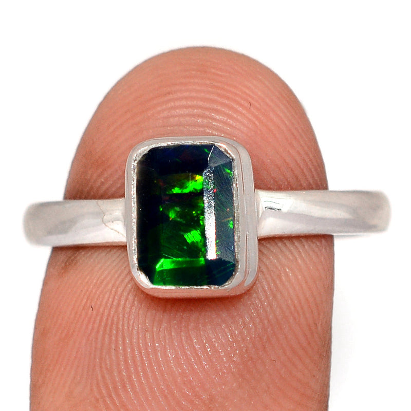 Chalama Black Opal Faceted Ring - CBFR452