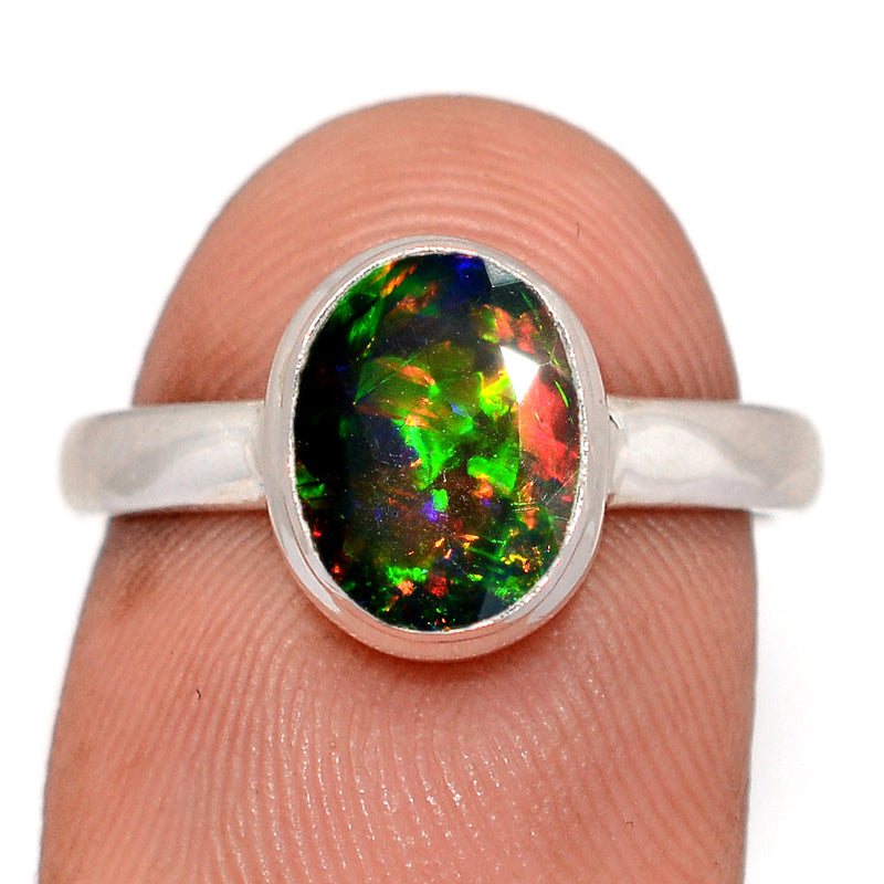 Chalama Black Opal Faceted Ring - CBFR453