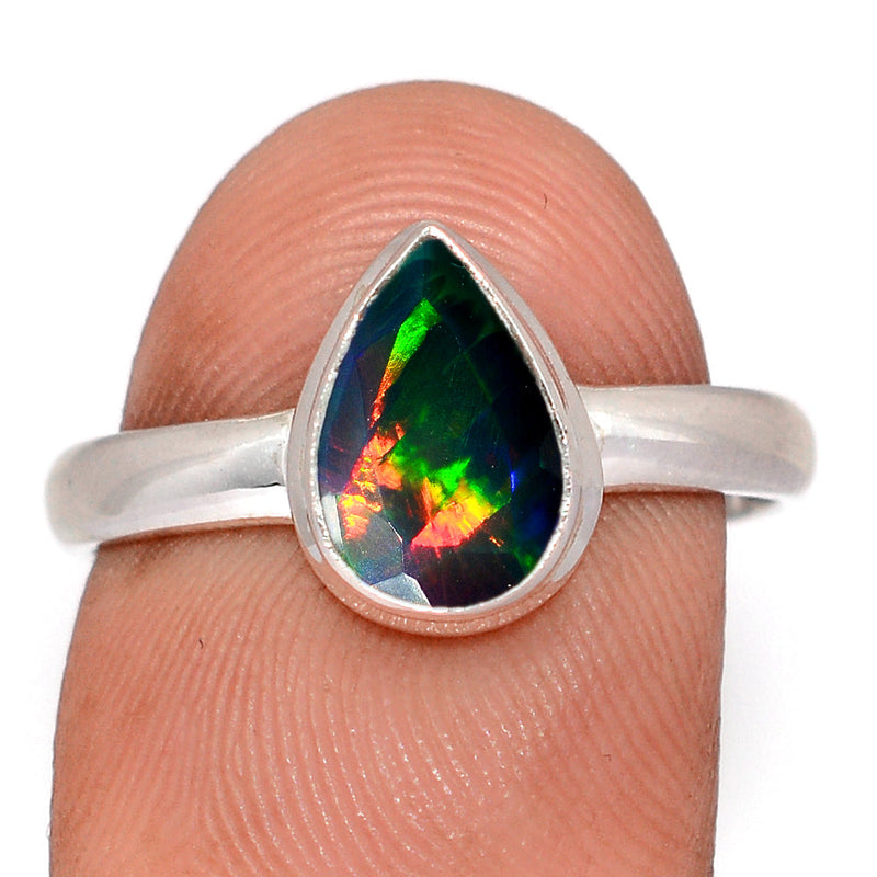 Chalama Black Opal Faceted Ring - CBFR454