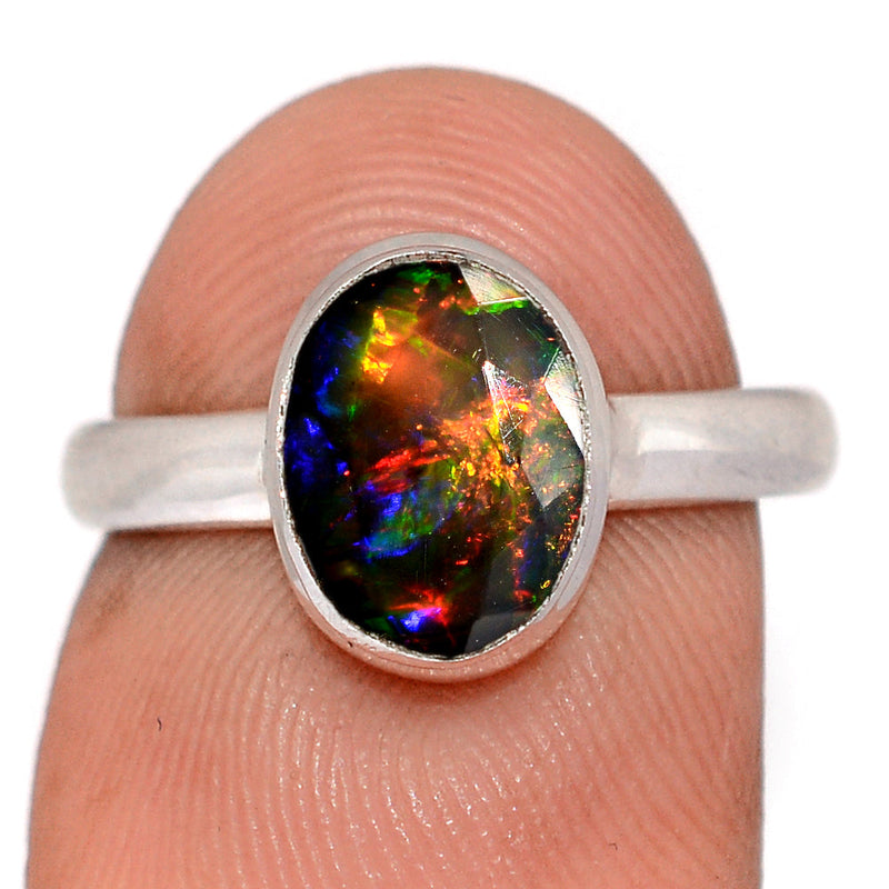 Chalama Black Opal Faceted Ring - CBFR455