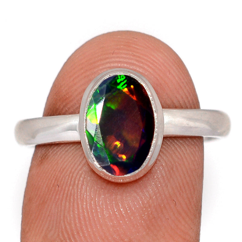 Chalama Black Opal Faceted Ring - CBFR457