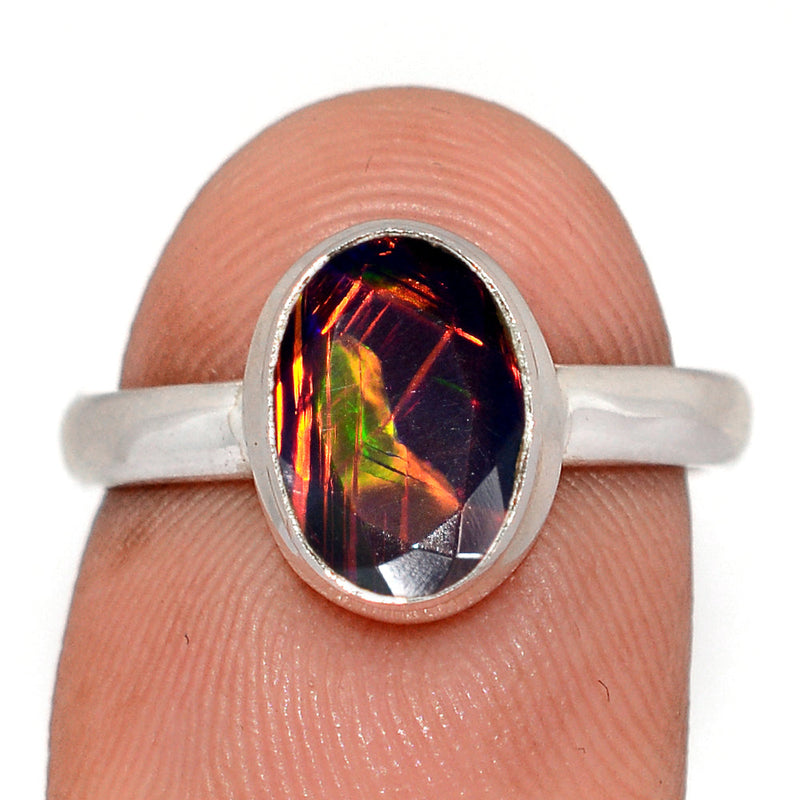 Chalama Black Opal Faceted Ring - CBFR458