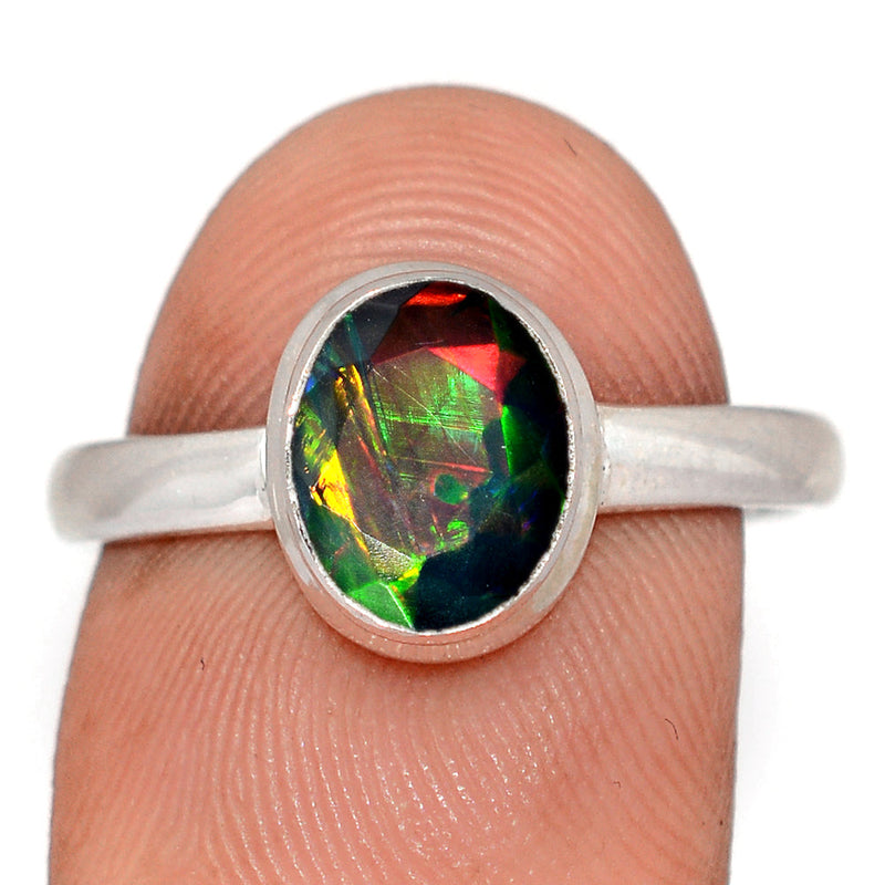 Chalama Black Opal Faceted Ring - CBFR462