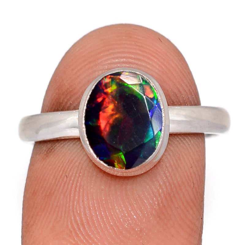 Chalama Black Opal Faceted Ring - CBFR463