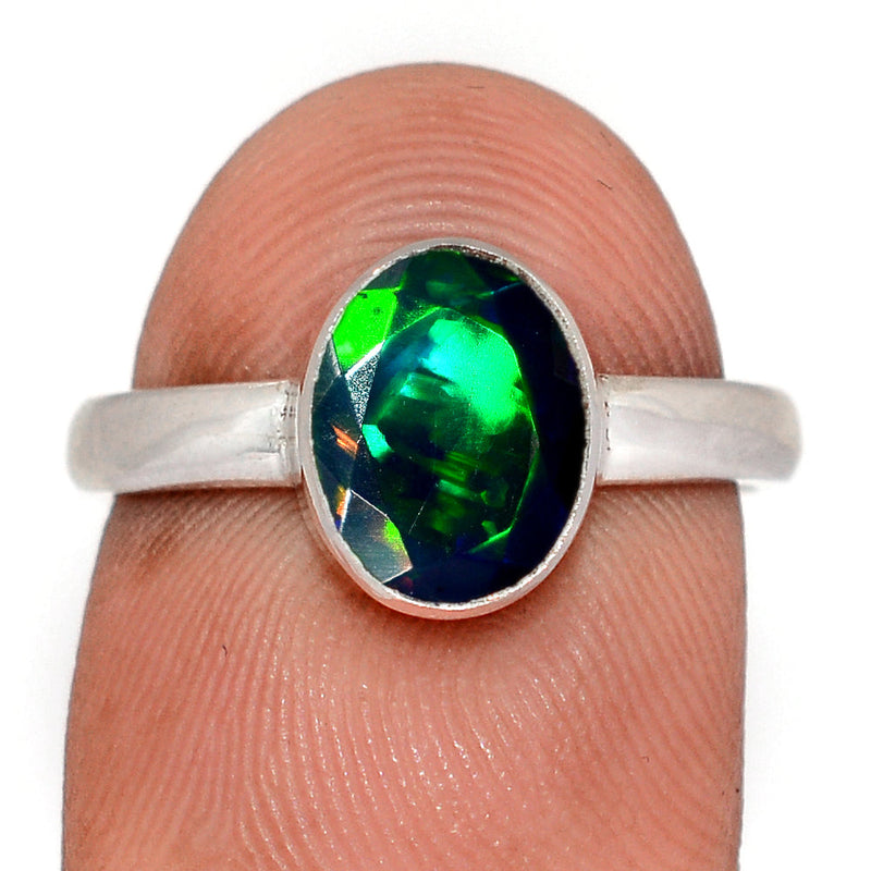 Chalama Black Opal Faceted Ring - CBFR465