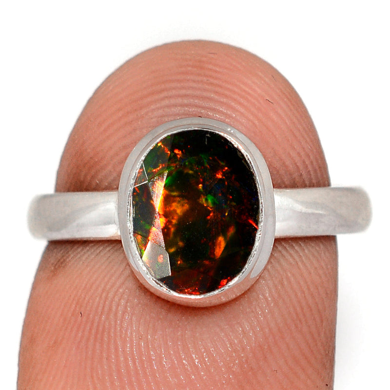 Chalama Black Opal Faceted Ring - CBFR467