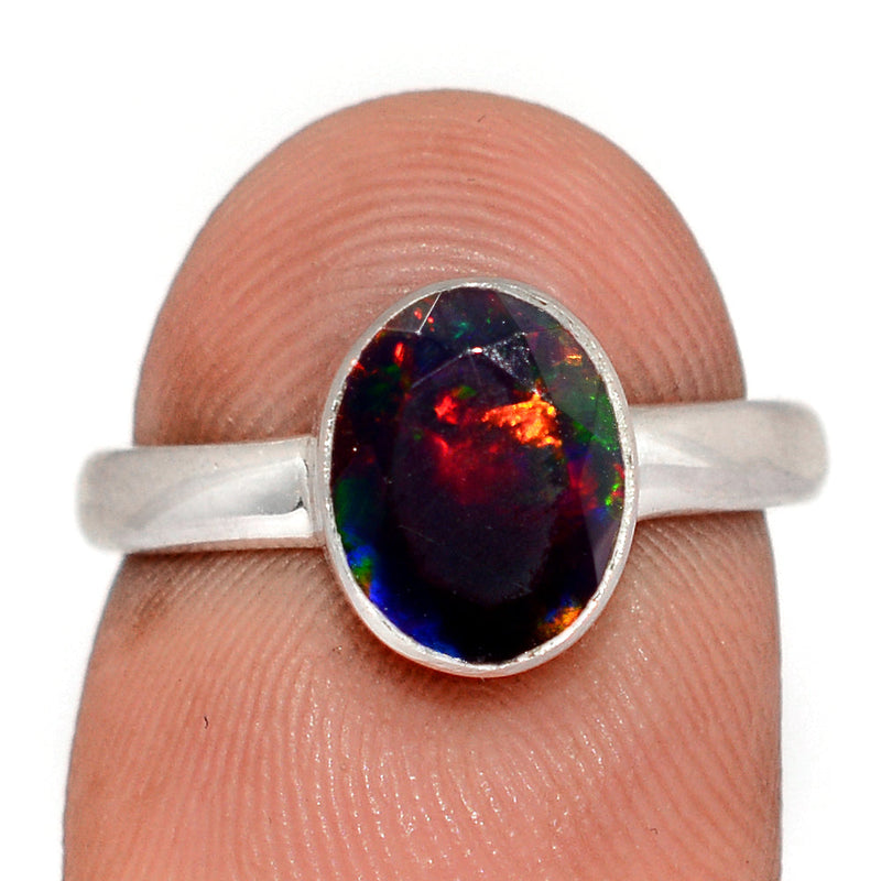 Chalama Black Opal Faceted Ring - CBFR468