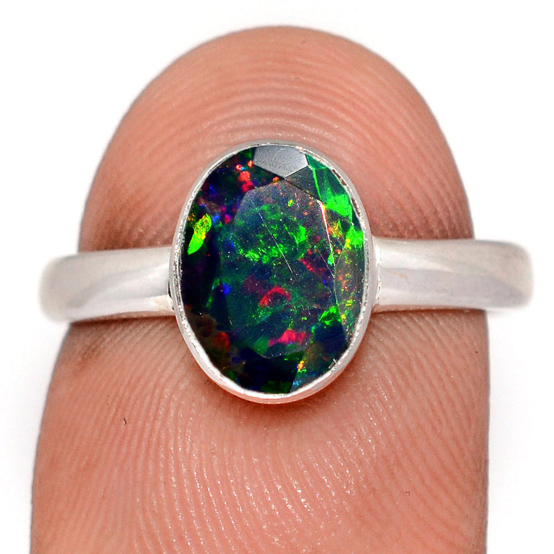 Chalama Black Opal Faceted Ring - CBFR469