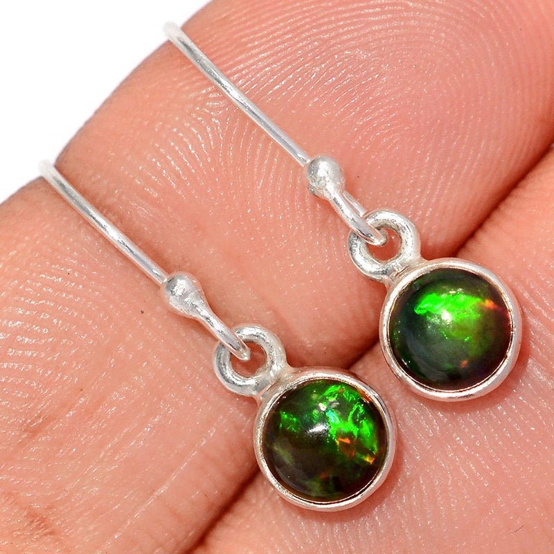 1" Chalama Black Opal Earrings - CBOE102