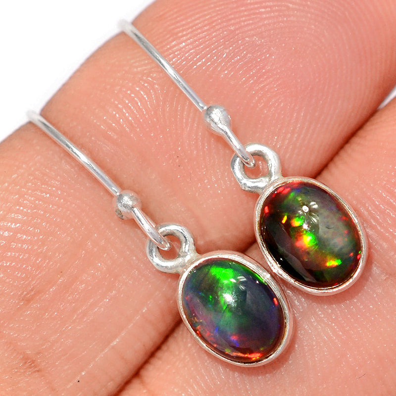 1.1" Chalama Black Opal Earrings - CBOE103