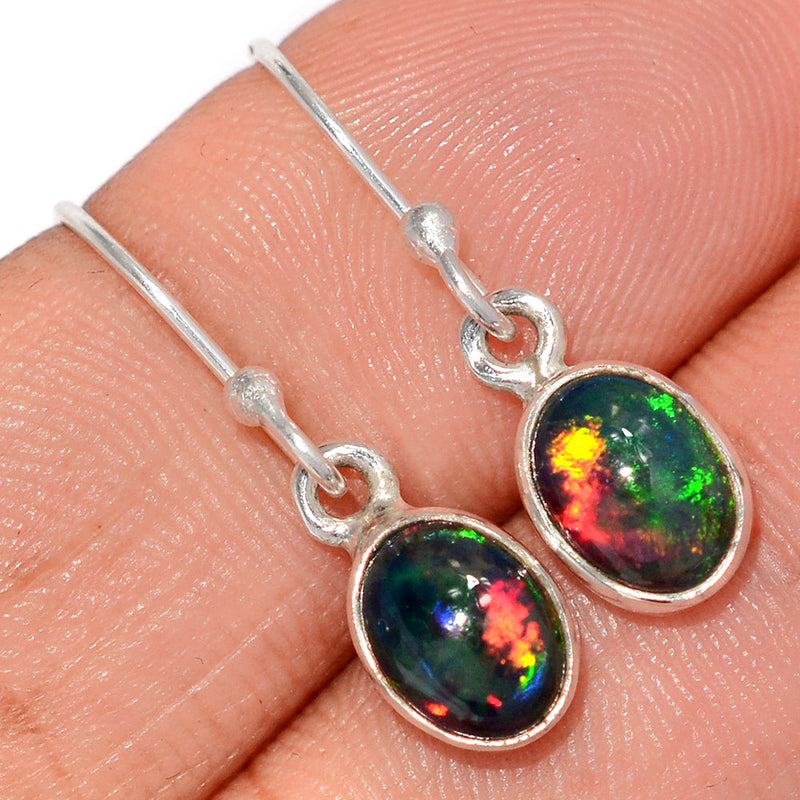 1.1" Chalama Black Opal Earrings - CBOE104
