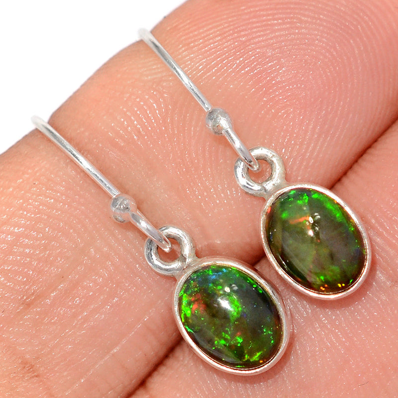 1.1" Chalama Black Opal Earrings - CBOE106