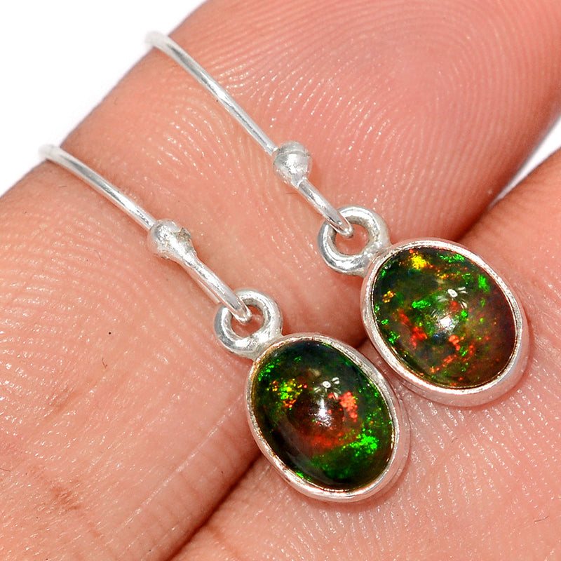 1.1" Chalama Black Opal Earrings - CBOE108