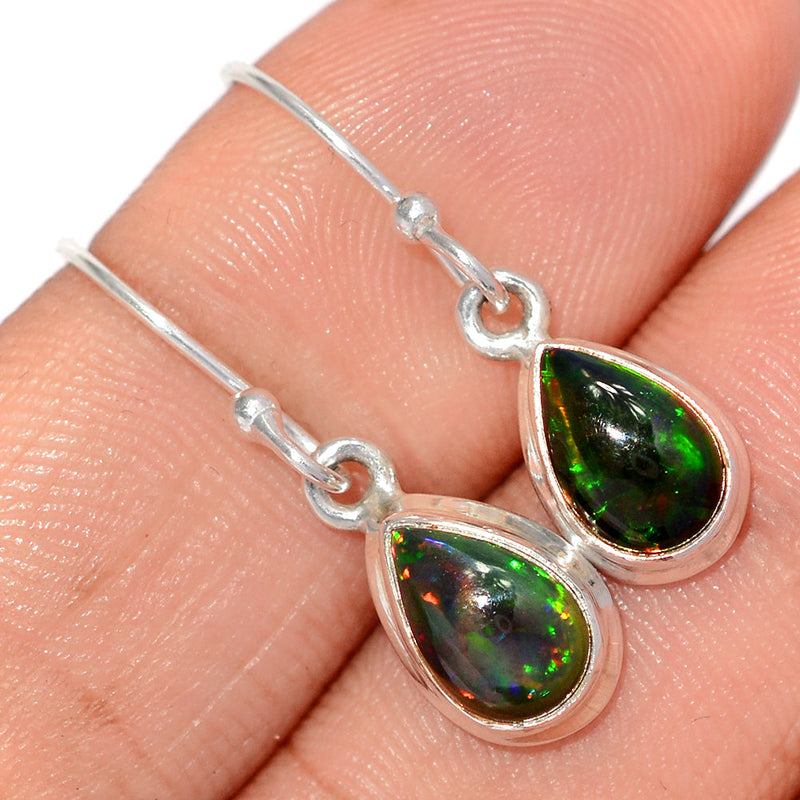 1.1" Chalama Black Opal Earrings - CBOE109