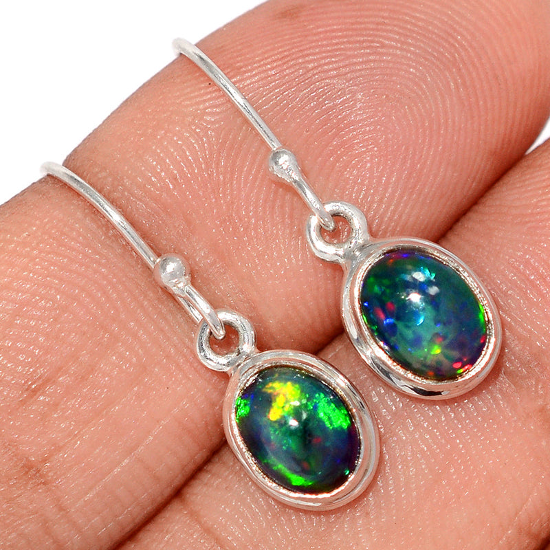 1.1" Chalama Black Opal Earrings - CBOE116