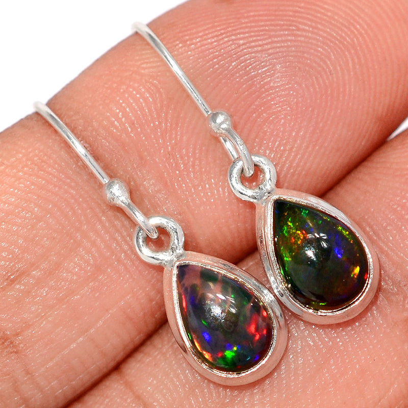 1.1" Chalama Black Opal Earrings - CBOE117