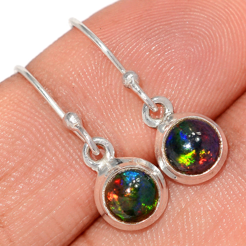 1" Chalama Black Opal Earrings - CBOE118
