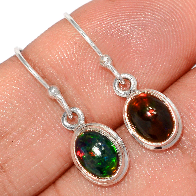 1.1" Chalama Black Opal Earrings - CBOE120