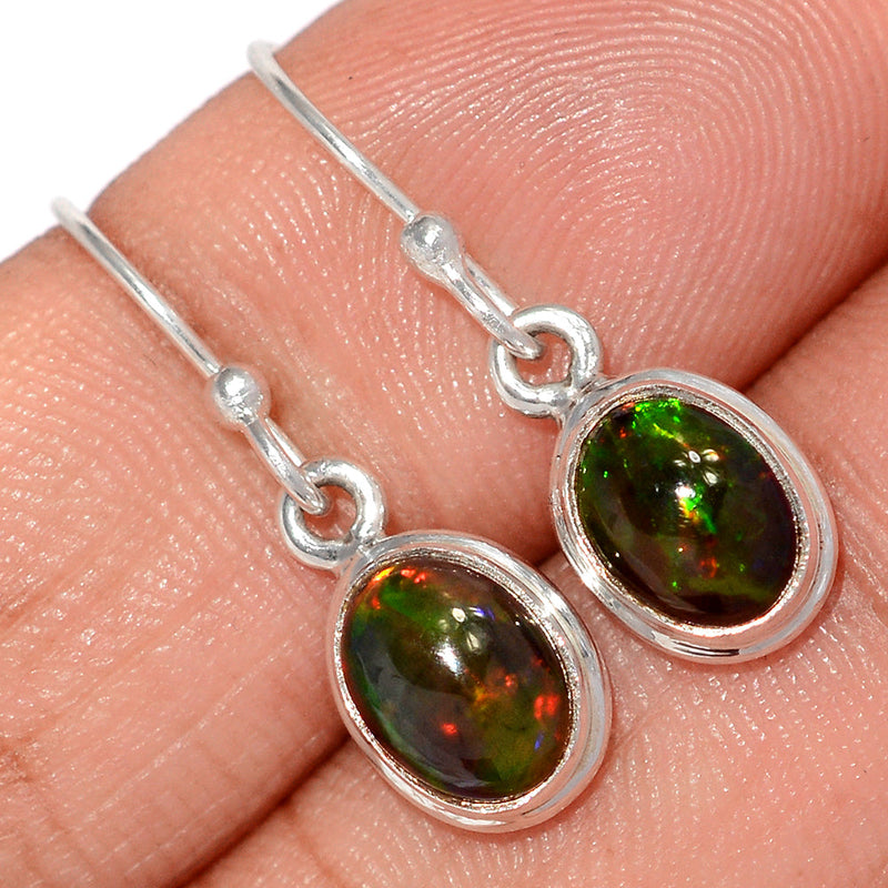 1.1" Chalama Black Opal Earrings - CBOE122