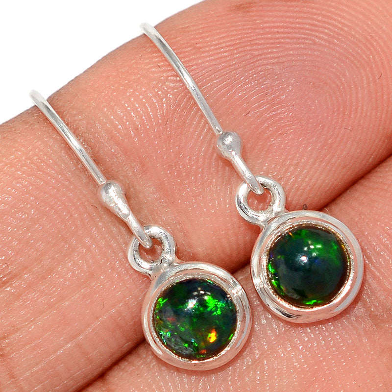 1" Chalama Black Opal Earrings - CBOE123