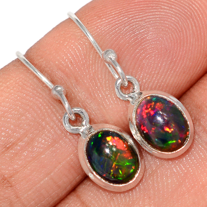 1.1" Chalama Black Opal Earrings - CBOE125