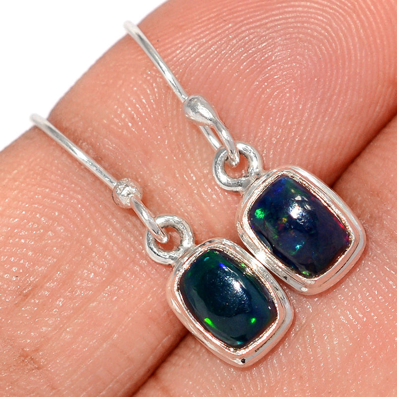 1" Chalama Black Opal Earrings - CBOE127