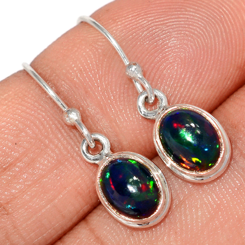 1.1" Chalama Black Opal Earrings - CBOE131