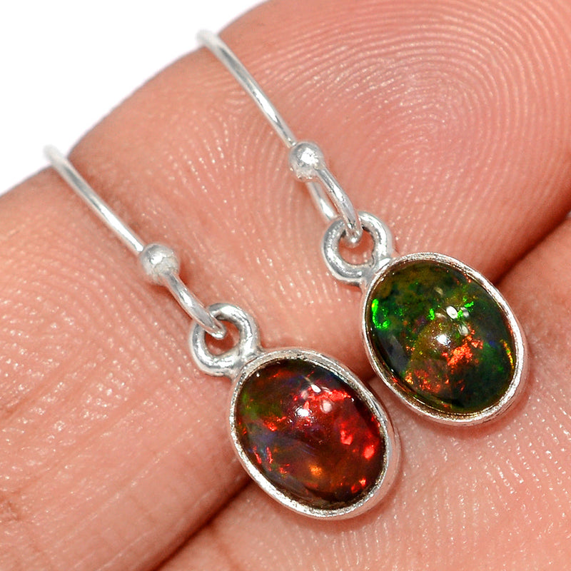 1" Chalama Black Opal Earrings - CBOE134