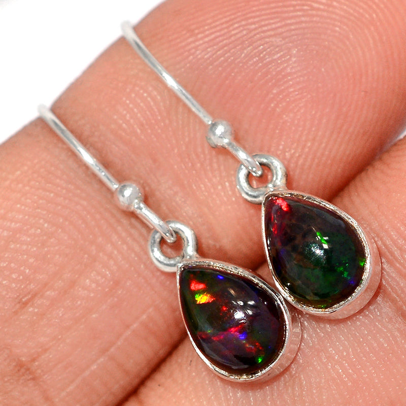 1.1" Chalama Black Opal Earrings - CBOE143