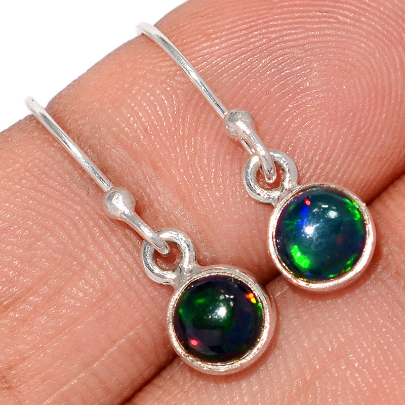 1" Chalama Black Opal Earrings - CBOE146