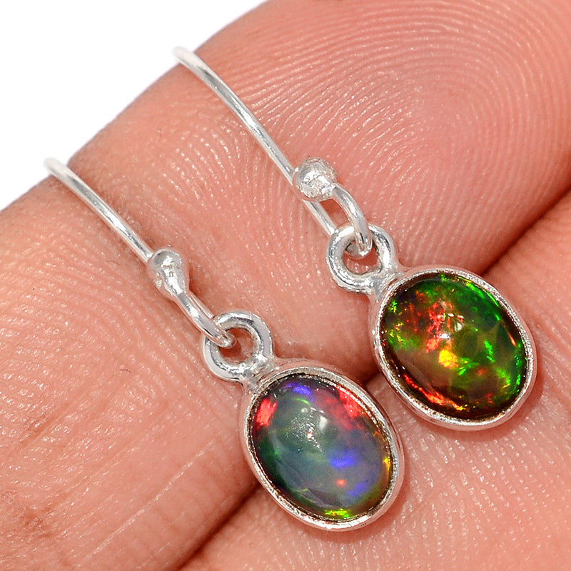 1" Chalama Black Opal Earrings - CBOE148