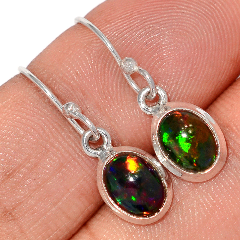 1.1" Chalama Black Opal Earrings - CBOE150