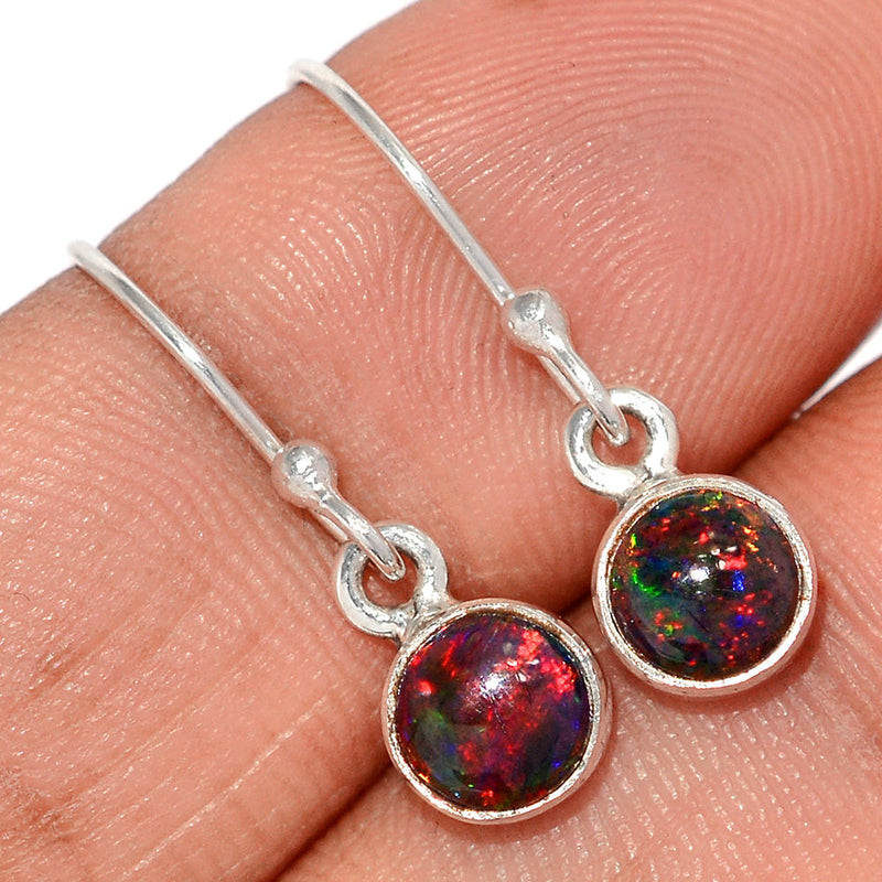 1" Chalama Black Opal Earrings - CBOE154