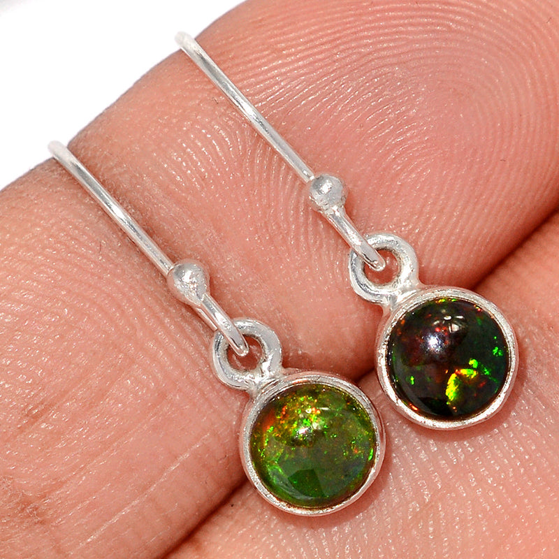 1" Chalama Black Opal Earrings - CBOE156