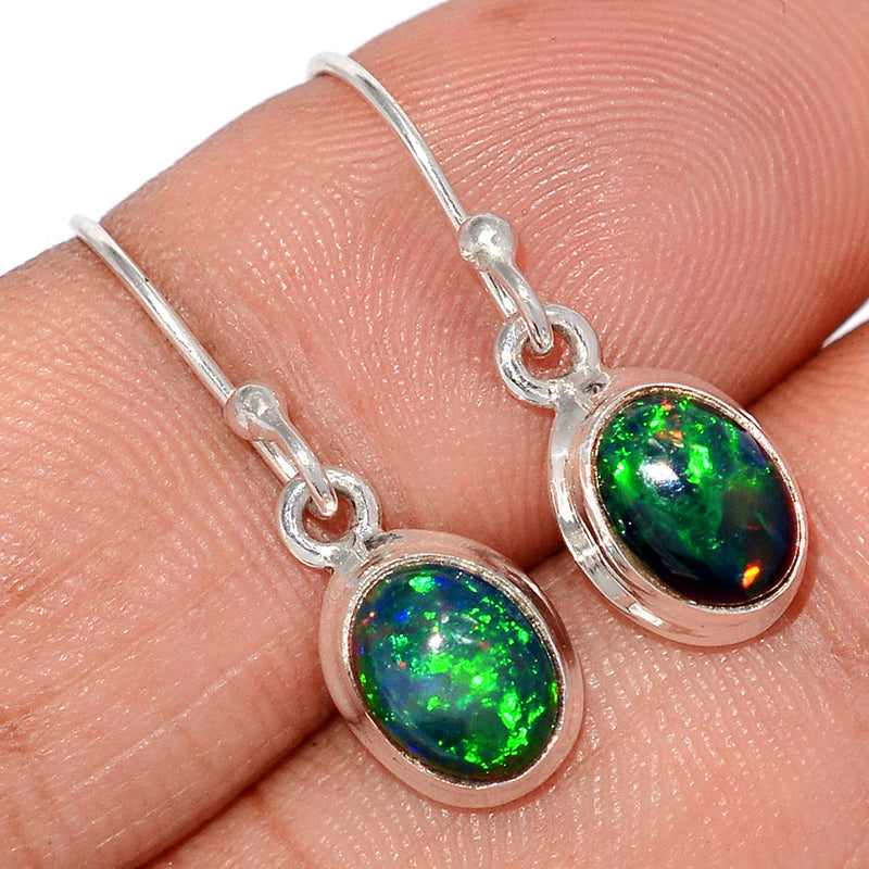 1.1" Chalama Black Opal Earrings - CBOE158