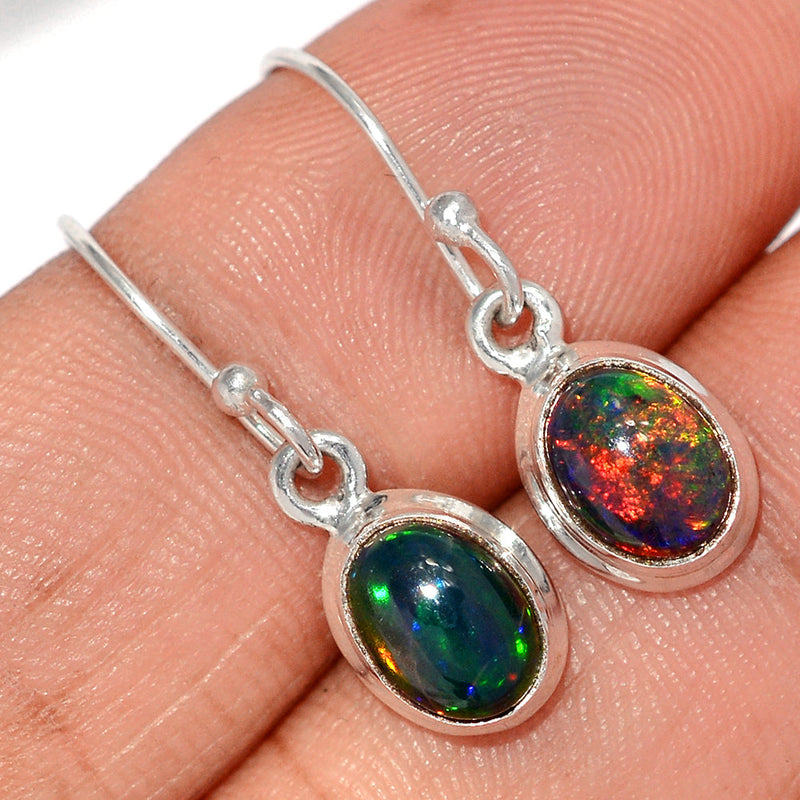 1.1" Chalama Black Opal Earrings - CBOE160