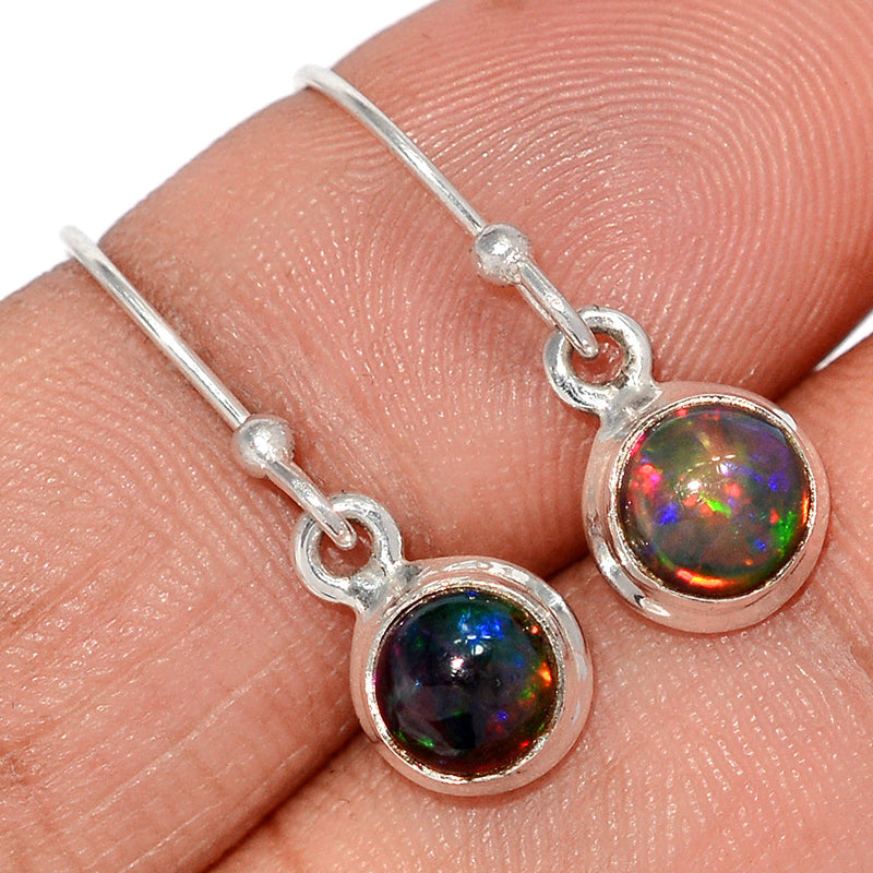 1" Chalama Black Opal Earrings - CBOE161