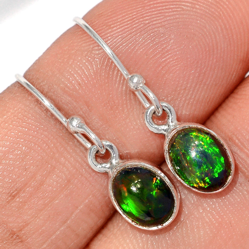 1" Chalama Black Opal Earrings - CBOE163