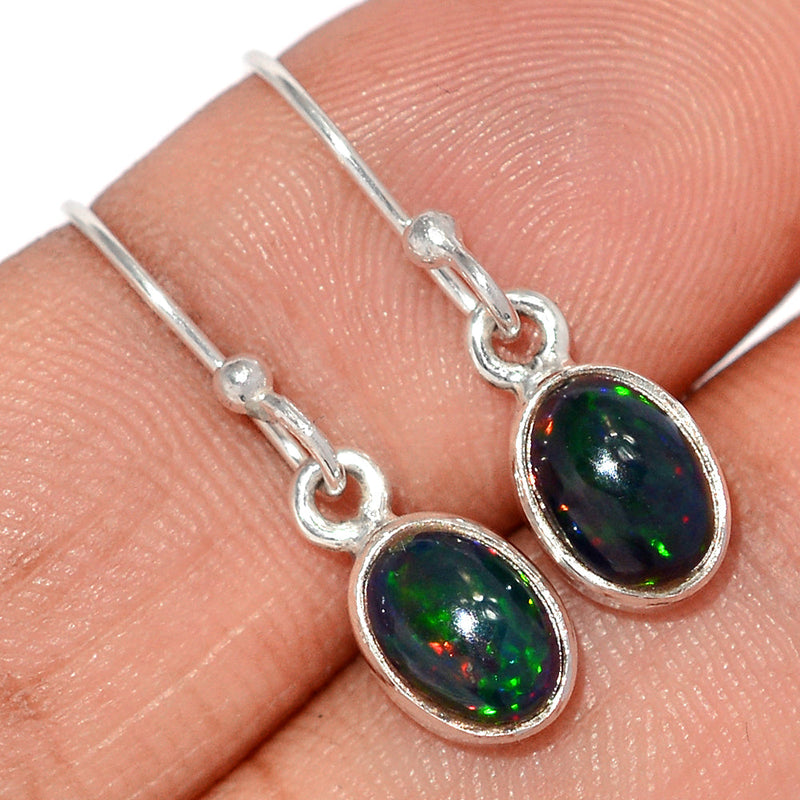 1" Chalama Black Opal Earrings - CBOE164