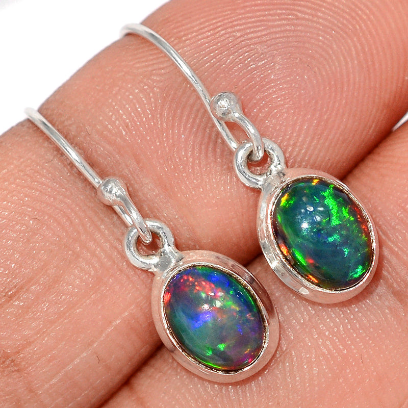 1.1" Chalama Black Opal Earrings - CBOE165