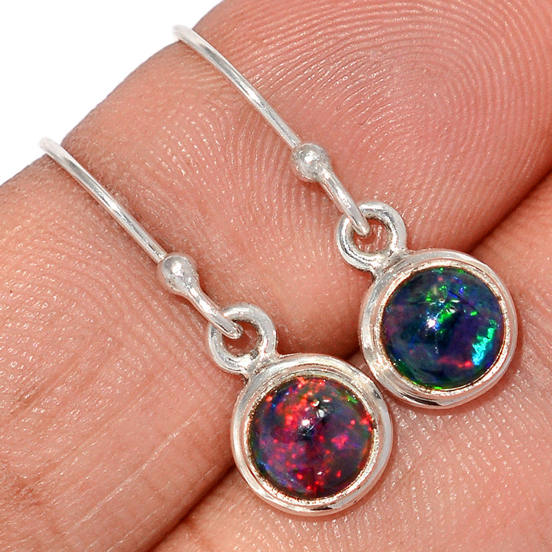 1" Chalama Black Opal Earrings - CBOE167