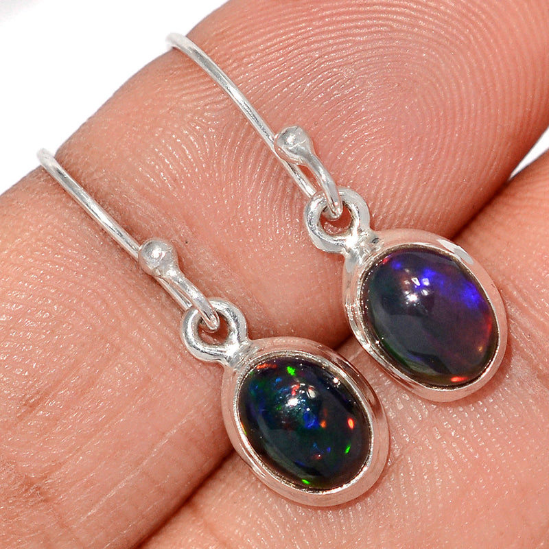1.1" Chalama Black Opal Earrings - CBOE171