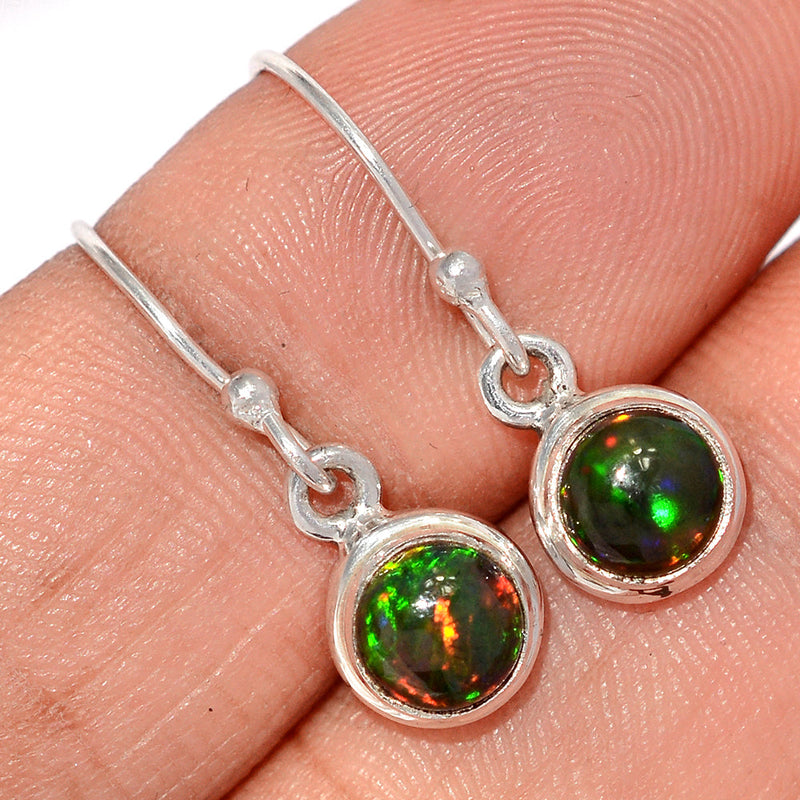 1" Chalama Black Opal Earrings - CBOE174