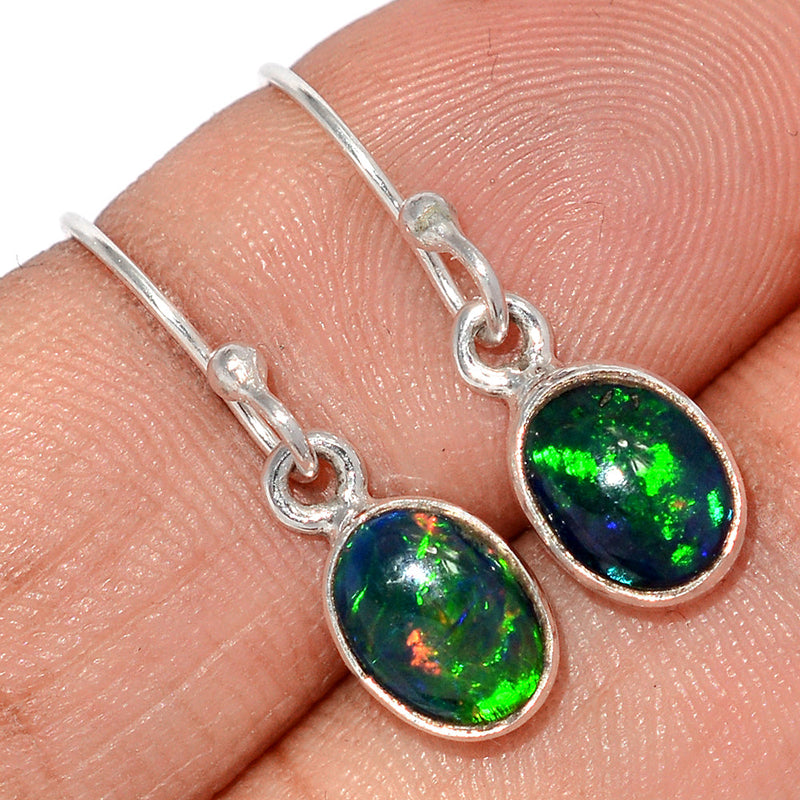 1" Chalama Black Opal Earrings - CBOE175