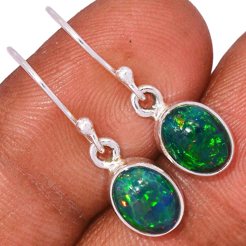 1.1" Chalama Black Opal Earrings - CBOE39