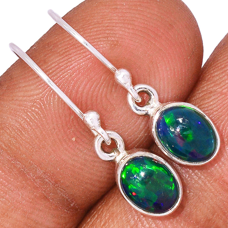 1.1" Chalama Black Opal Earrings - CBOE54